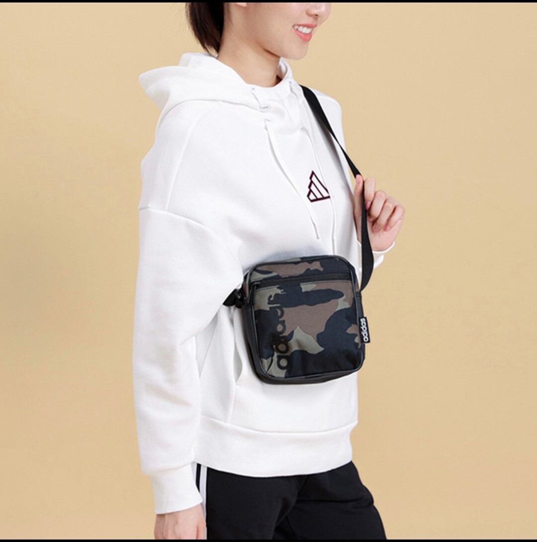 adidas Lin Organizer G 旅游骑行斜挎包常规男女同款情侣款 迷彩