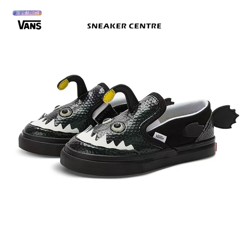 Vans slip-on V Angler Fish范斯婴幼童舒适轻便一脚蹬低帮学步鞋