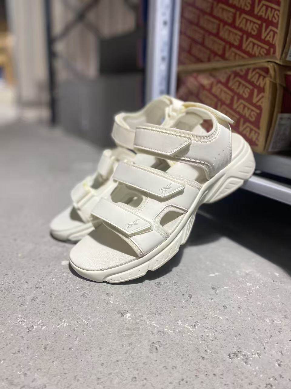 锐步Reebok夏季男款运动凉鞋经典魔术贴百搭时尚休闲运动凉鞋白色
