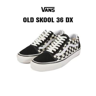 Vans Old Skool 36 DX安纳海姆棋盘格防滑轻便低帮板鞋男女款黑白