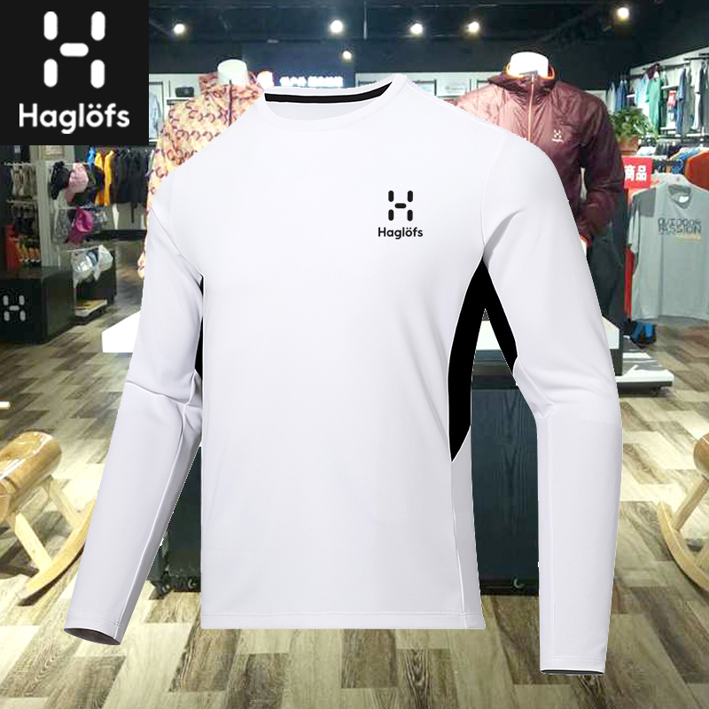 HAGLOFS火柴棍春秋款男士运动长袖圆领T恤吸湿排汗速干休闲T恤衫