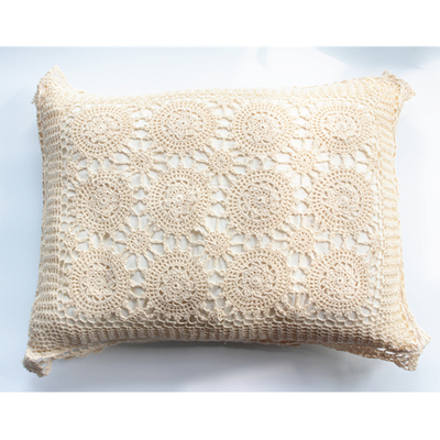 手工钩针靠垫纯棉田园风