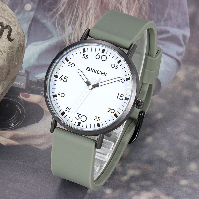 学生手表男女中性初高中考试专用手表静音防水舒适学院风潮流腕表