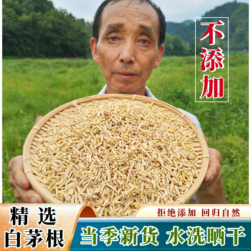 山区野外生长白茅根干泡茶新鲜500g包邮白矛毛根草药茅草梗甜草梗
