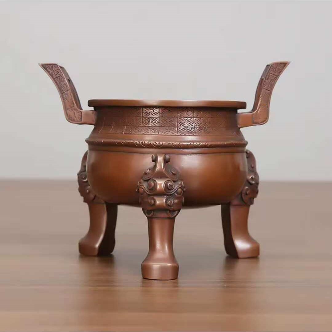 古铜都铜陵铜工艺品青铜器礼品铜鼎铜香炉装饰品摆件紫铜楚大鼎