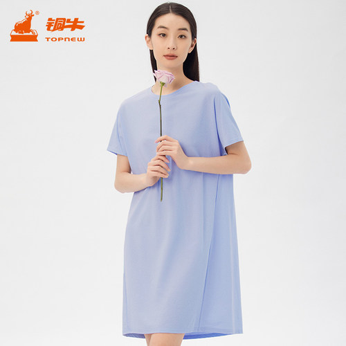 铜牛bless休闲居家连衣裙