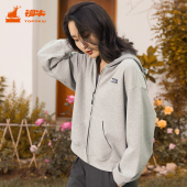 VS204 款 铜牛bless系列双面皱布连帽女休闲居家上装 冬季