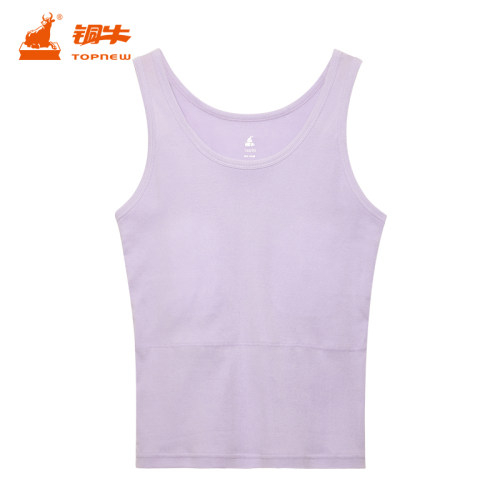 铜牛精梳罗纹棉女士防凸点背心