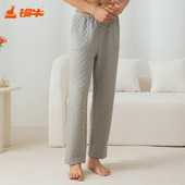 铜牛原液千鸟格暖棉家居男裤 子男保暖休闲NK176 秋冬裤