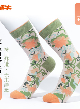 铜牛文创女袜 梦回江南系列/春风醒系列柔软舒适女长筒袜VW020