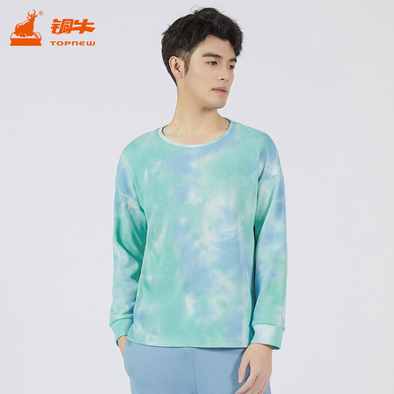 铜牛BLESS系列扎染男居家卫衣