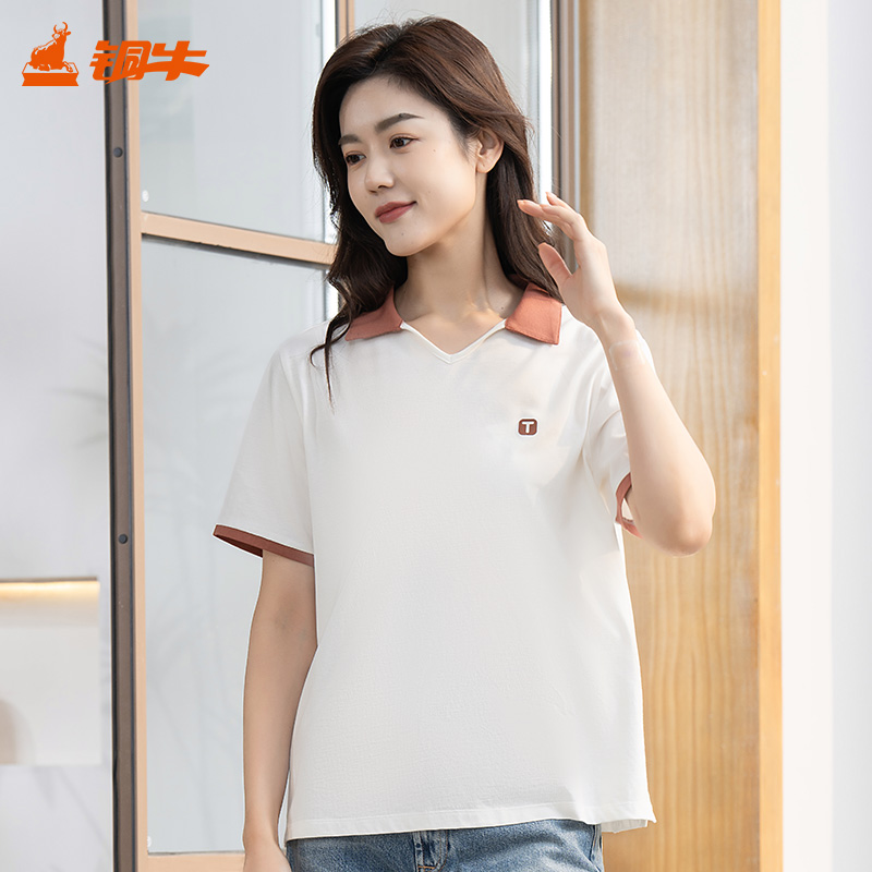 凉感处理 布面光滑软弹 透气性好 时尚翻领