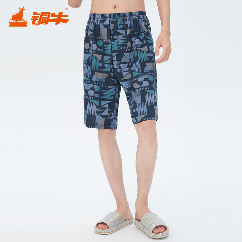 铜牛6分裤纯棉汗布男士短裤