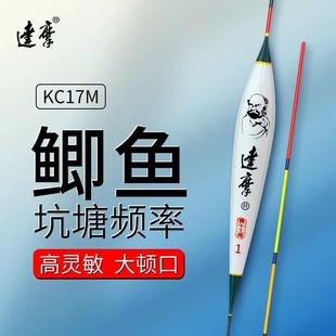 达摩浮漂KC17M 带壳孔雀羽长脚短尾枣核型鱼漂细硬尾黑坑鲫鱼漂