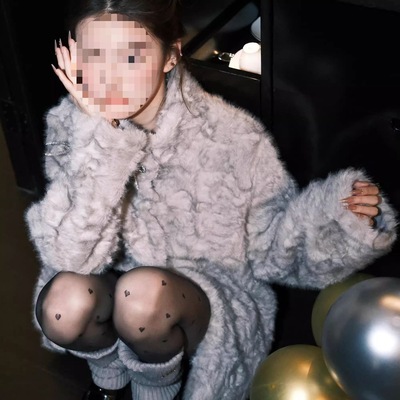 2024冬季新款仿皮草毛毛外套女立领加厚皮毛中长款羊羔毛一体大衣