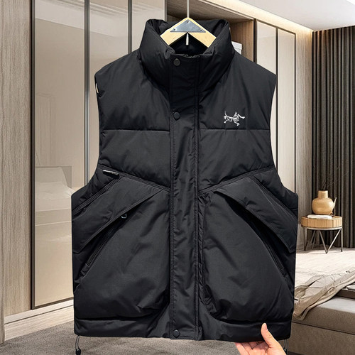 冬季新款男士羽绒马甲立领加厚鸟家工装马夹情侣休闲保暖坎肩外套