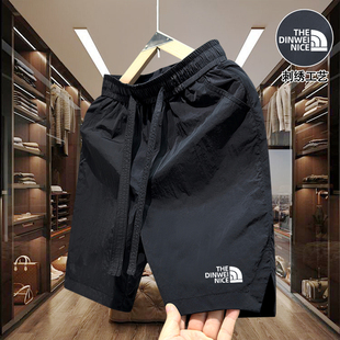 刺绣美式 中裤 情侣沙滩裤 2025夏季 五分裤 男生速干短裤 休闲男士 新款