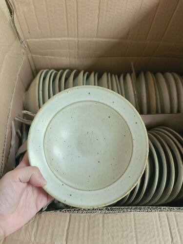 景德镇粗陶复古斗笠面碗草帽碗菜碗粥碗馄饨碗甜品碗糖水碗家用