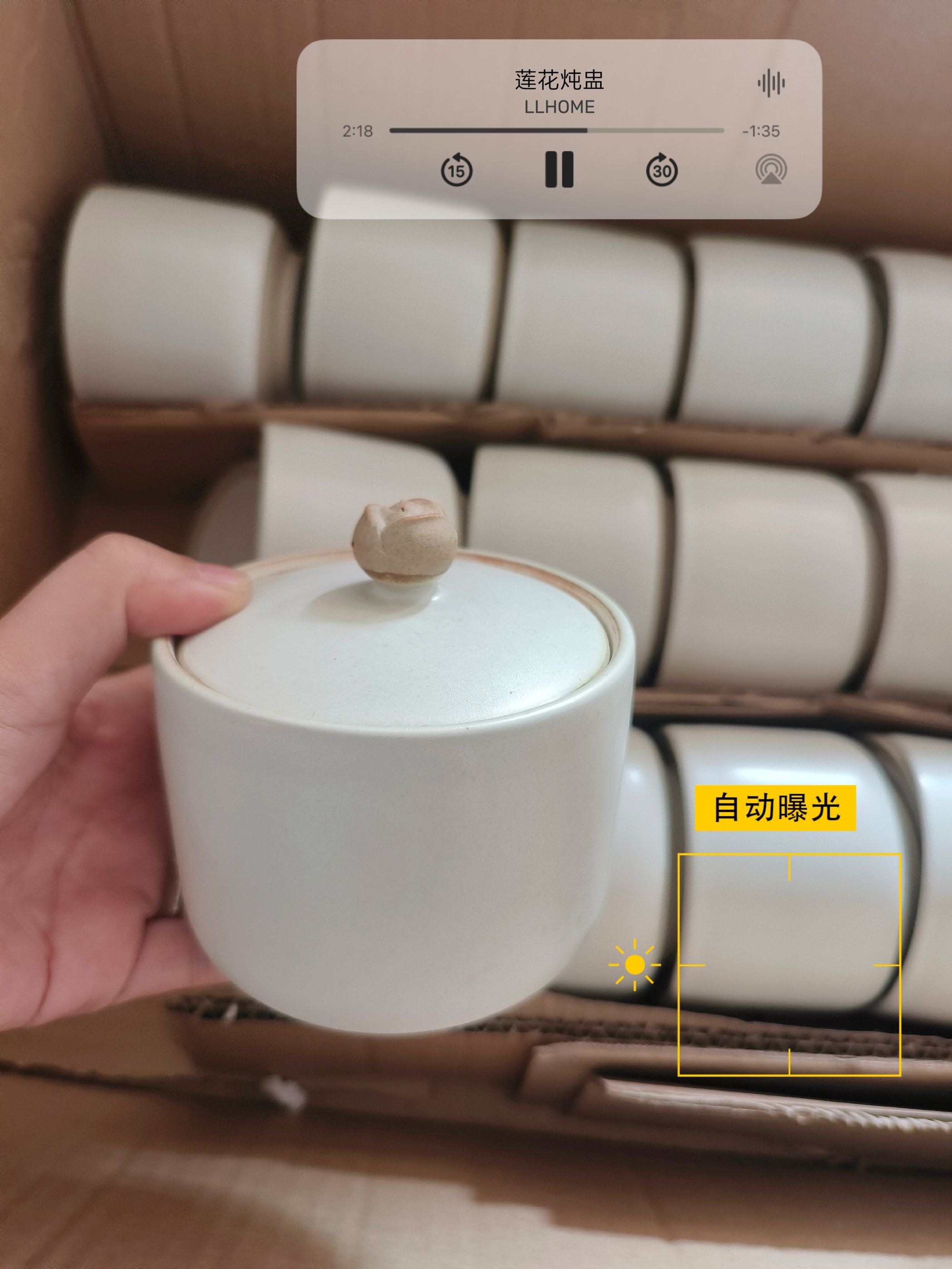 景德镇莲花隔水炖家用燕窝甜品蒸蛋碗带盖日式汤盅