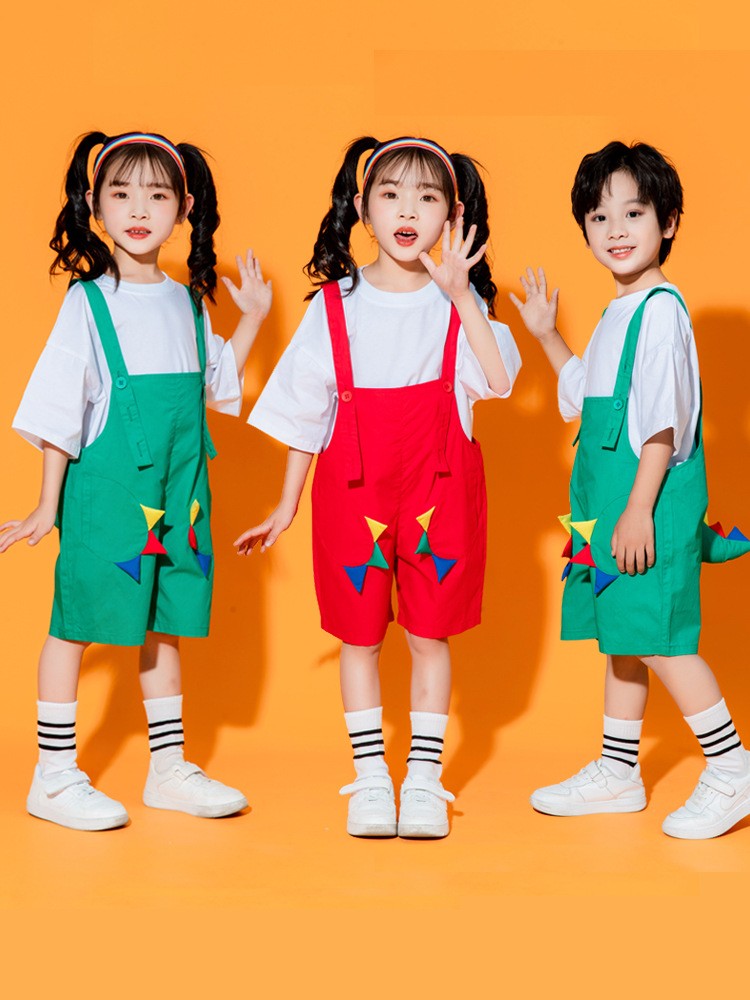 六一幼儿园演出服儿童舞蹈可爱背带裤小学生团体动物表演服夏季
