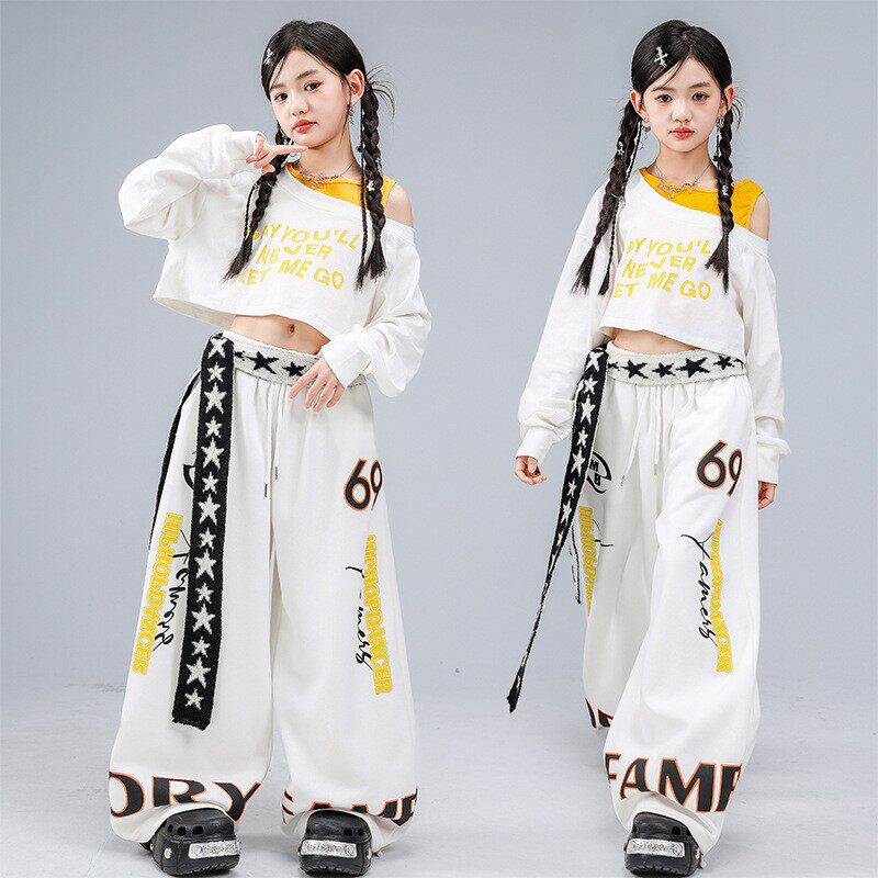 儿童街舞潮服男童嘻哈酷帅时髦卫衣表演服少儿潮牌炸街演出服春季