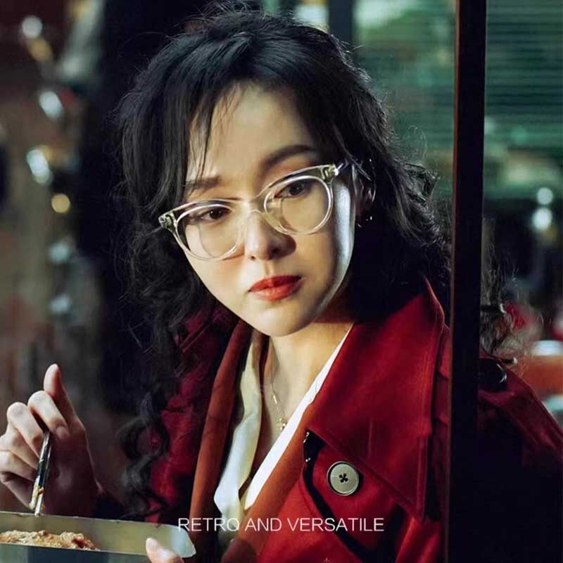 繁花汪小姐唐嫣同款眼镜女近视男防蓝光配度数眼睛架椰子灰眼镜框