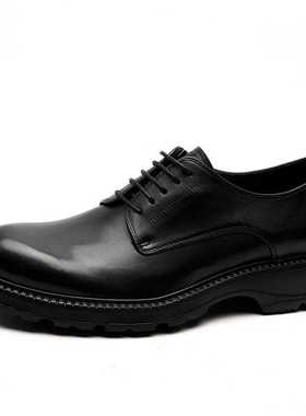 意大利进口沙驰男鞋2024夏季新款头层牛皮厚底正装皮鞋ISMV5B2227