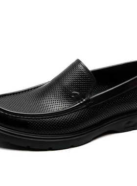 意大利进口沙驰男鞋2024夏季冲孔透气牛皮休闲皮鞋凉鞋ISMV5C2191