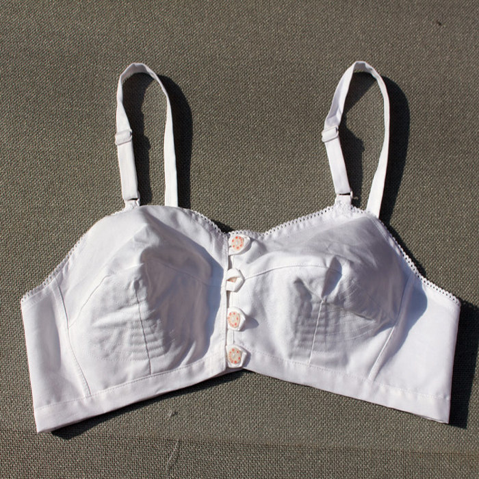 高品质上海古今中老年妈妈文胸前扣后扣边扣全棉无钢圈女性布胸罩