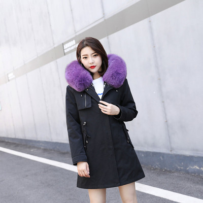 2021年新款外套獭兔毛内胆派克服