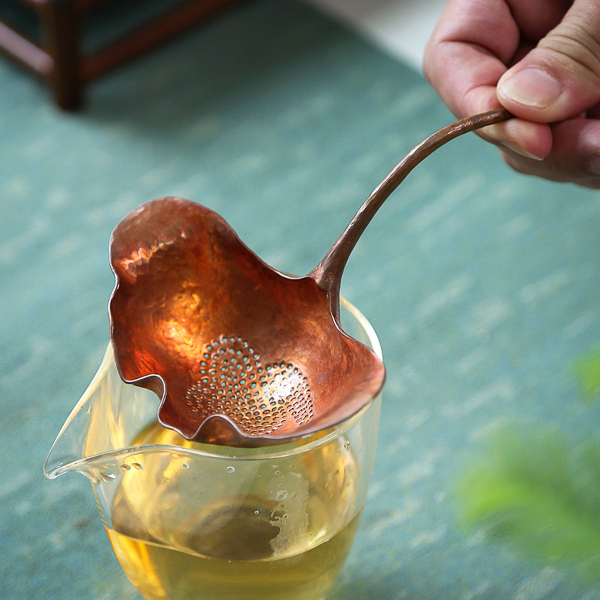 手工紫铜高档茶漏茶滤