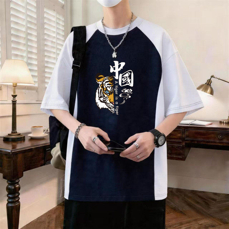 青少年短袖t恤男孩13-15岁初高中学生帅气夏装14大童宽松棉体恤衫