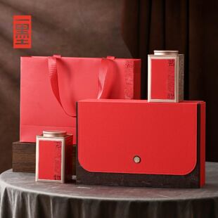 高档茶叶包装盒白茶空礼盒野生古树滇红茶半斤铁罐装岩茶叶礼盒子