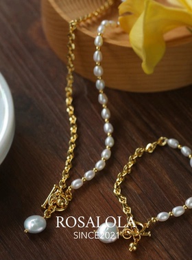 ROSALOLA 金扣柔珠·法式浪漫复古珍珠项链·LOLA系列 012202