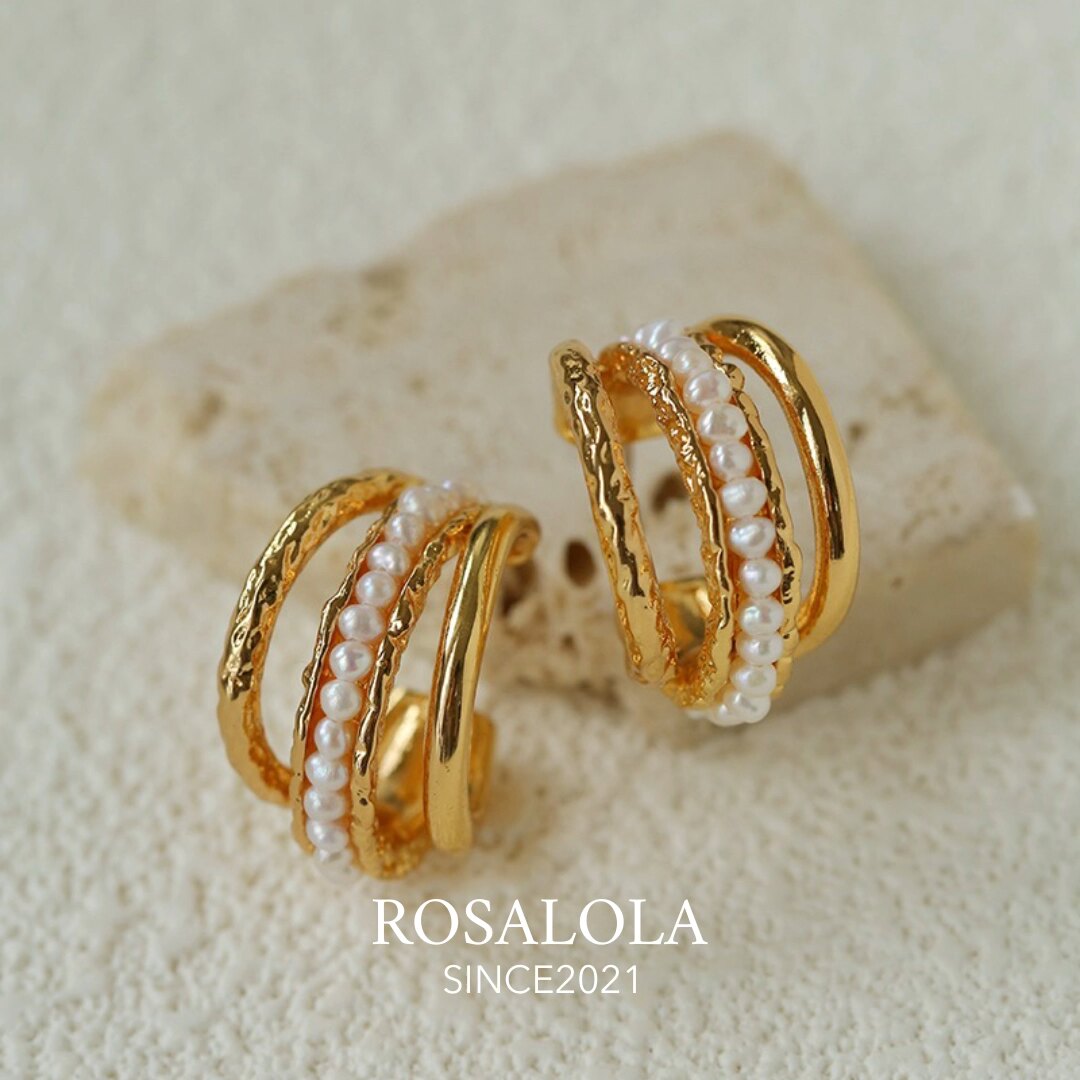 ROSALOLA 岩间珠光·法式浪漫复古小香风耳环·LOLA系列 071401