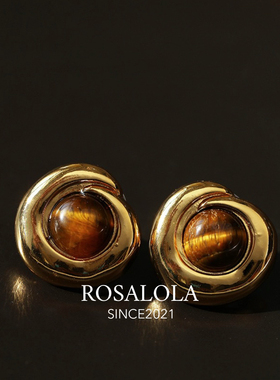 ROSALOLA 焦糖金秋·法式浪漫复古耳钉·LOLA系列 122206