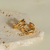 复古极简风小耳圈·LOLA系列 ROSALOLA 复古链条·法式 012903