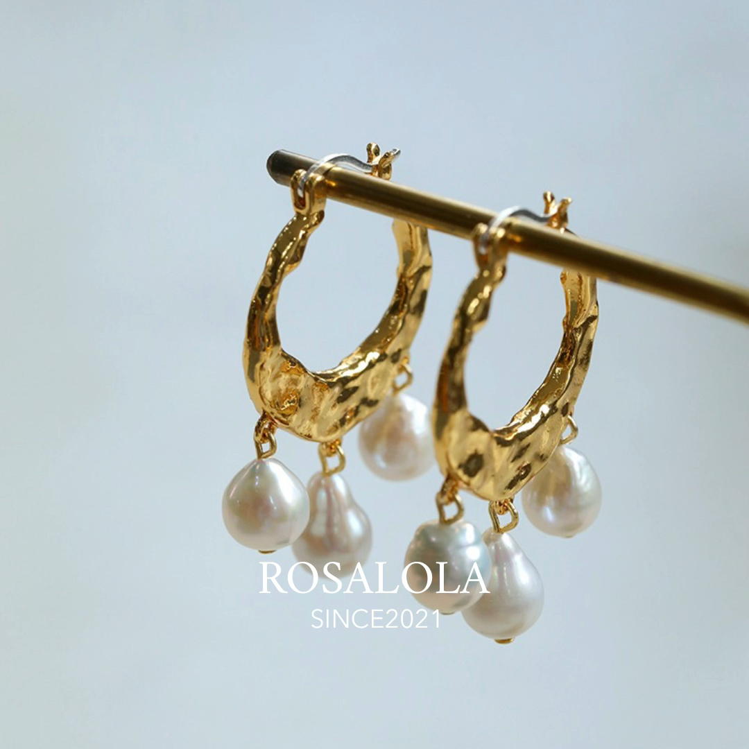 ROSALOLA海浪珍珠/法式浪漫复古LOLA系列 耳环