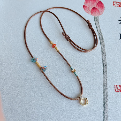 手工diy项链绳子平安扣吊坠挂绳