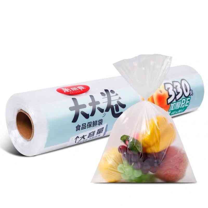 美丽雅大大卷点断式食品级保鲜袋家用加厚经济装冰箱密封冷冻专用