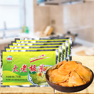 钱江大老板菜榨菜片70GX10袋装下饭佐餐配饭脆爽腌制泡菜咸菜早餐