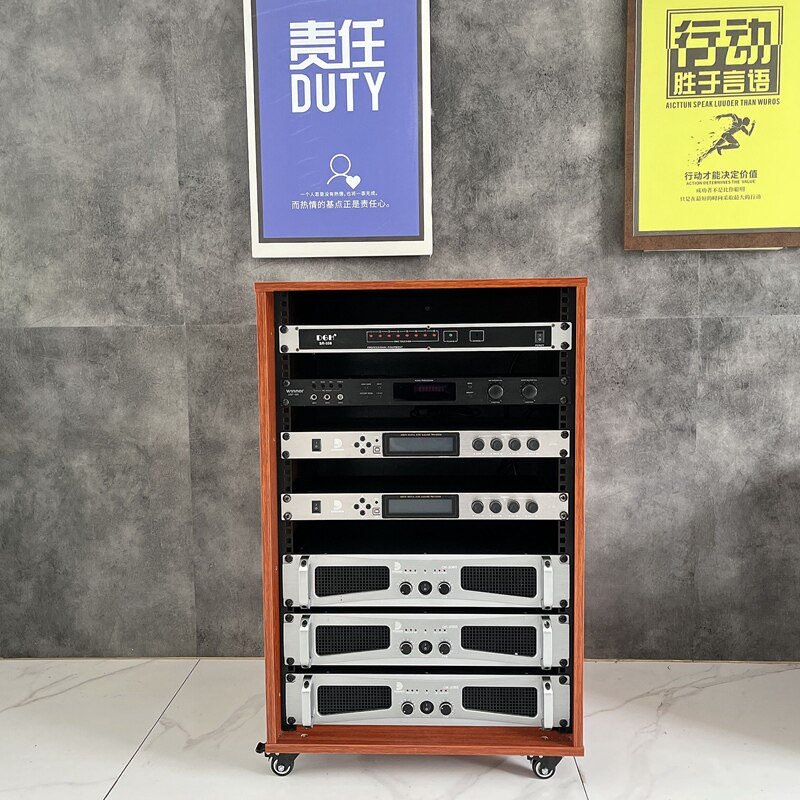 8U/13U/17U功放机柜家用KTV音响设备柜简易机箱调音台架子航空箱