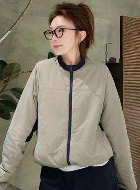 【小雨姐在这里】春季户外运动休闲双面穿拼色棉服外套女 WT5798