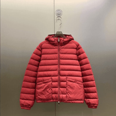 冬季保暖休闲高领双拉链斜口袋连帽排骨羽绒服女 Y2420