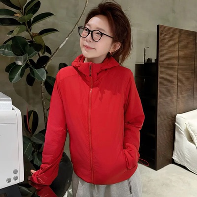 【小雨姐在这里】户外运动休闲轻三防夹棉连帽外套女 W6993