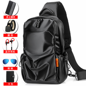 户外斜挎包时尚 胸包男士 潮牌包包2019年新款 潮流大容量学生单肩包