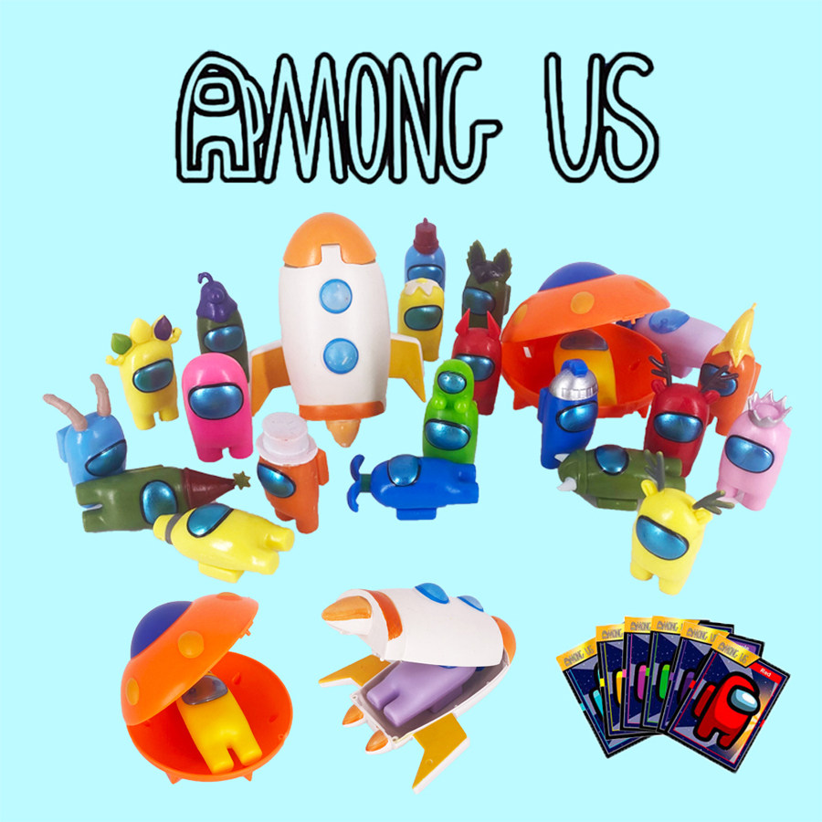 among us太空狼人杀火箭飞船盲盒公仔我们之中摆件手办模型玩具