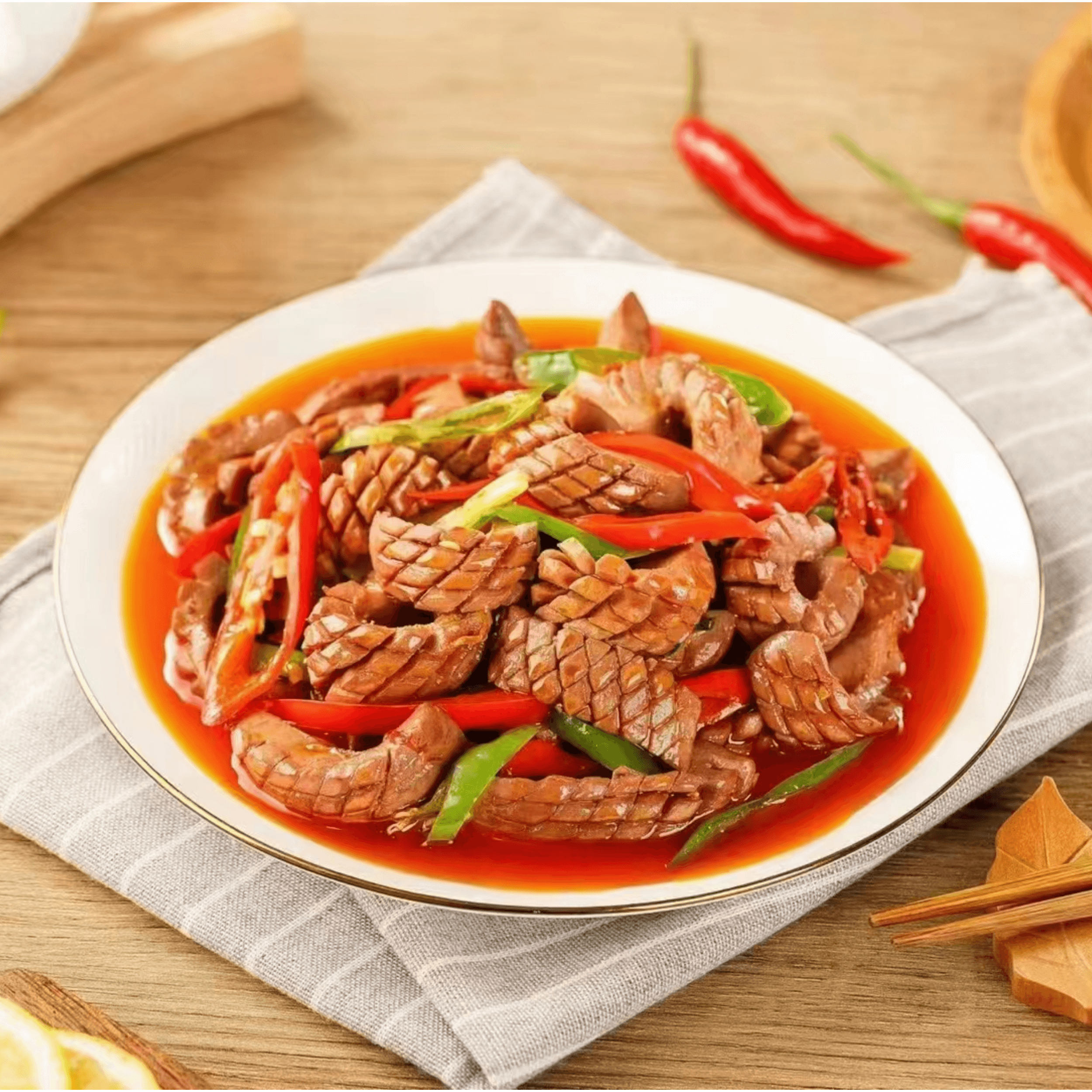 九文爽口腰花240g爽脆腰花冷冻半成品腌制切花猪腰子猪肾酒店商用