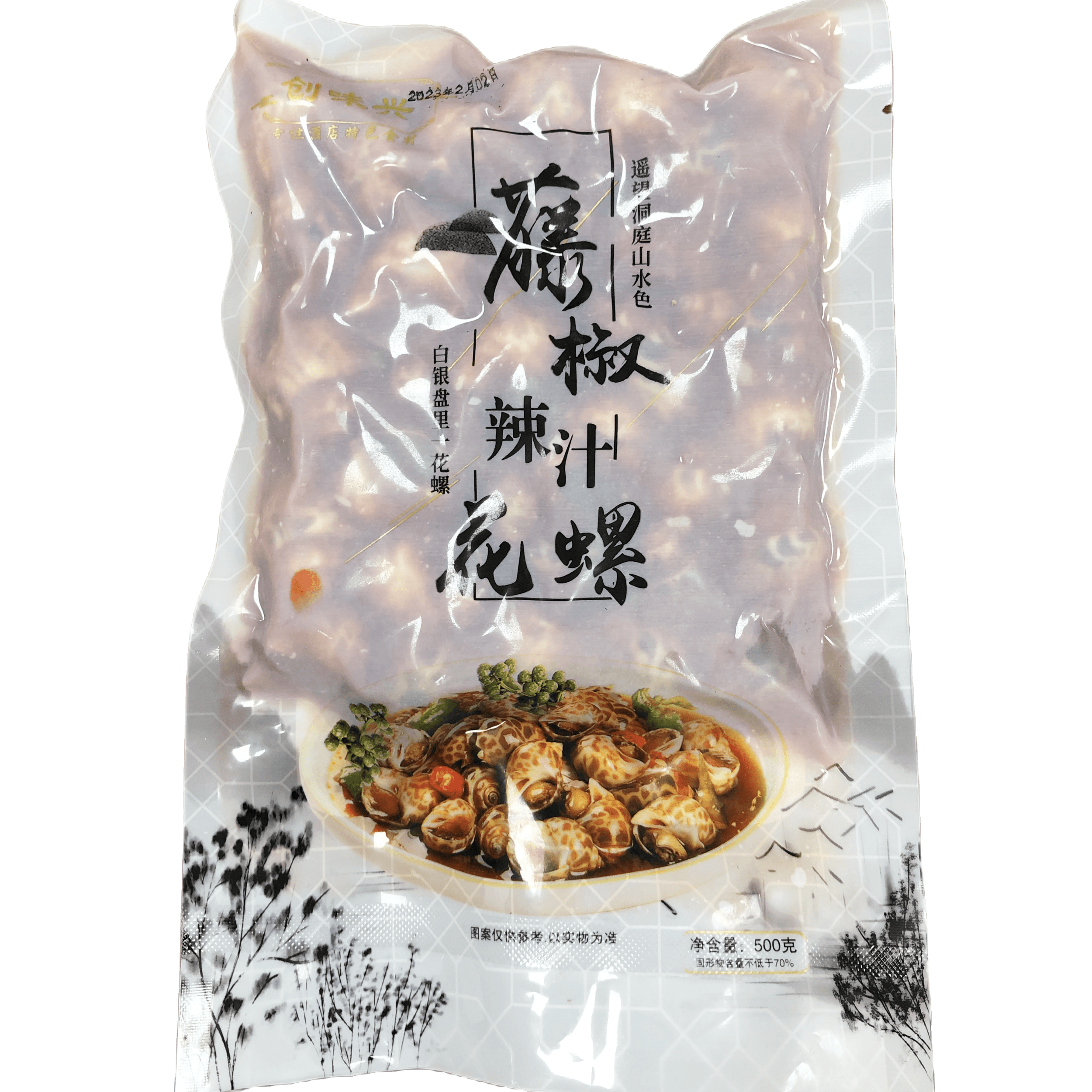 藤椒花螺500g*20包辣汁小海螺半成品腌制东风螺即食凉菜商用整箱
