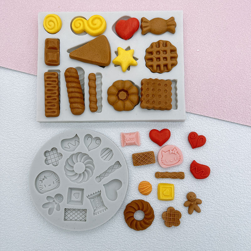 法棍姜饼人杯蛋糕装饰巧克力糖果烘焙甜甜圈饼干造型翻糖硅胶模具